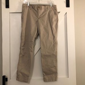 Khaki cropped pants